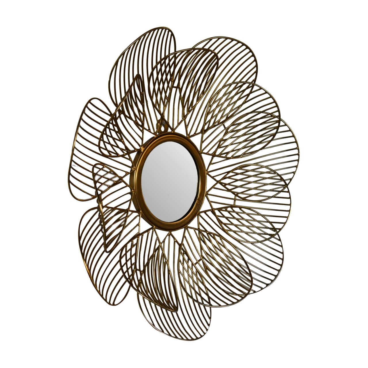 Wired Flower Wall Mirror - CasaFenix