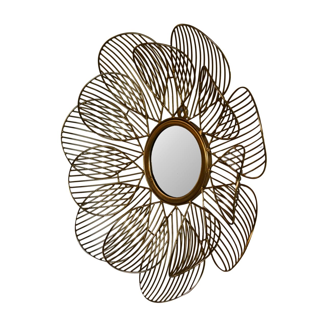 Wired Flower Wall Mirror - CasaFenix