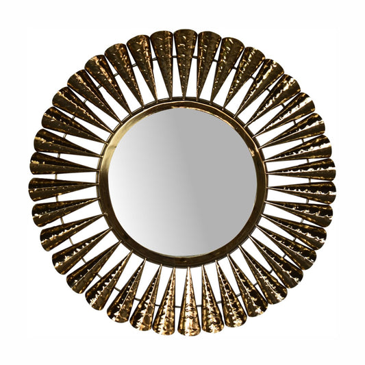 Brass Coned Wall Mirror - CasaFenix