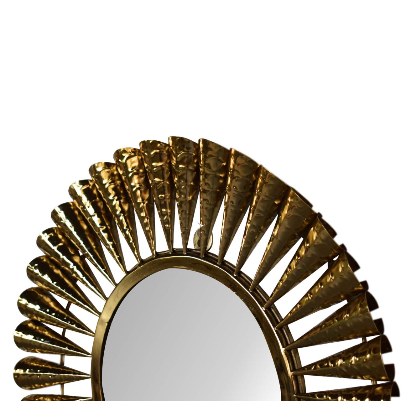 Brass Coned Wall Mirror - CasaFenix