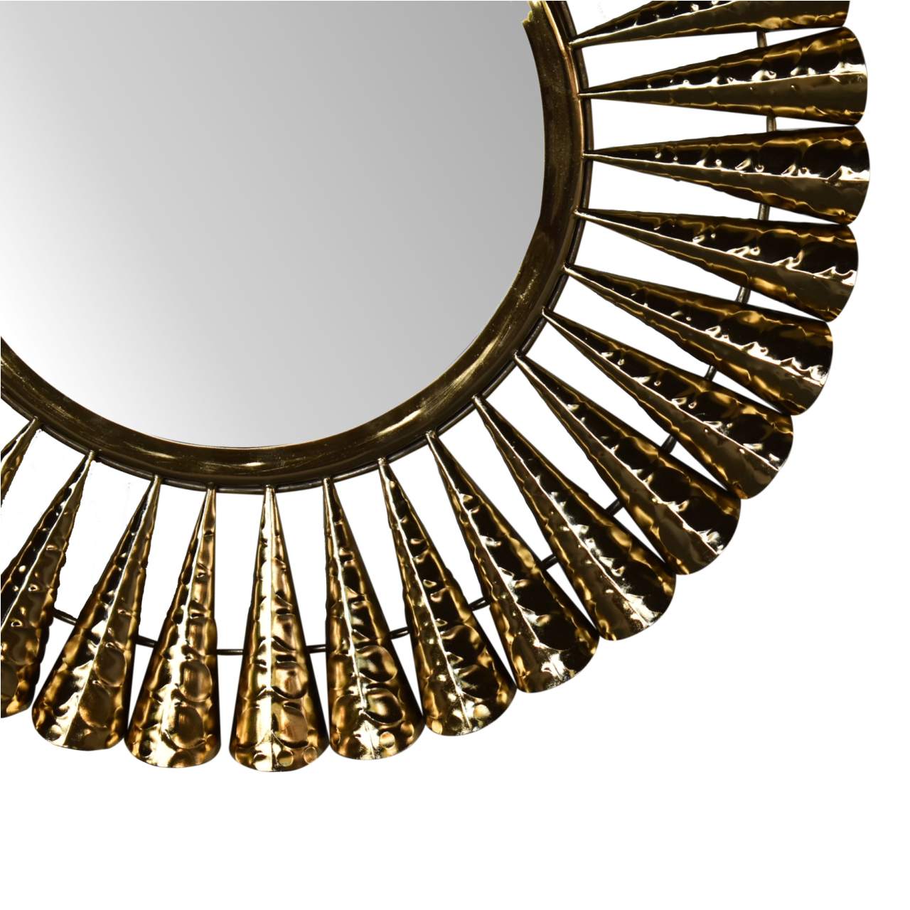 Brass Coned Wall Mirror - CasaFenix