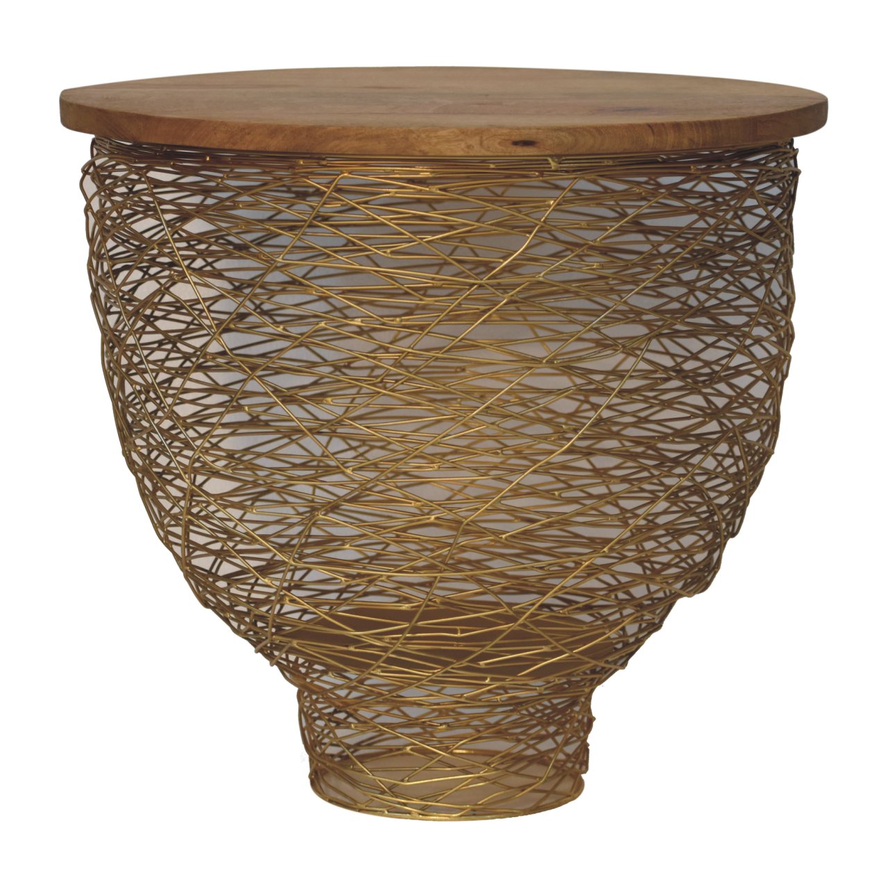 Netted Metal Side Table - CasaFenix