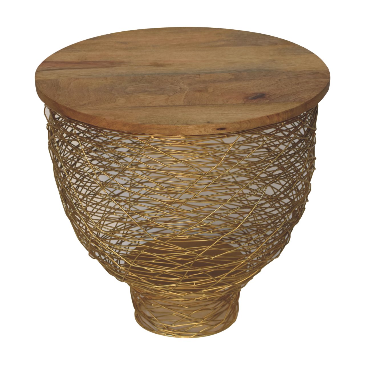 Netted Metal Side Table - CasaFenix