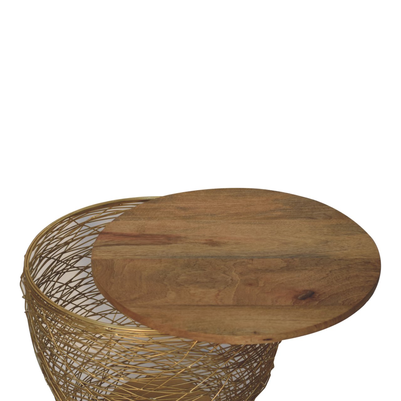 Netted Metal Side Table - CasaFenix