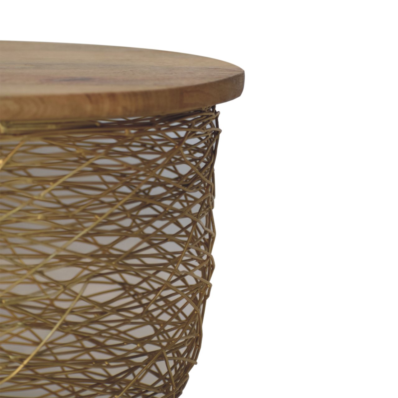 Netted Metal Side Table - CasaFenix