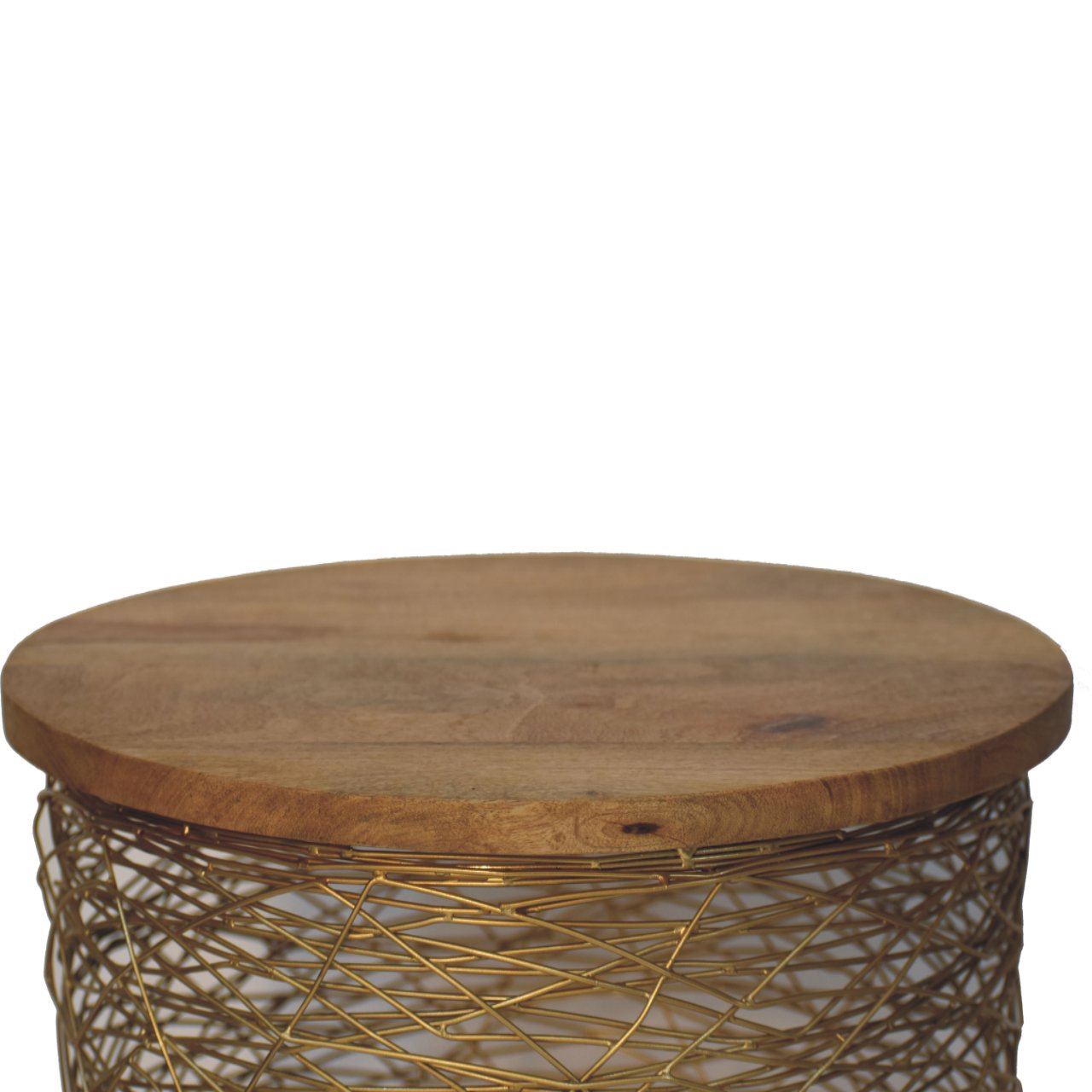 Netted Metal Side Table - CasaFenix