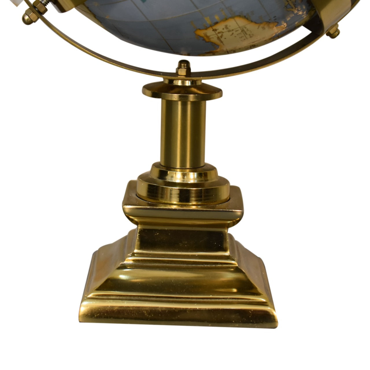 Grey Globe with Brass Frame - CasaFenix