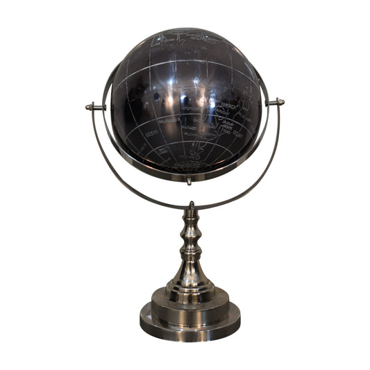 Black Globe with Chrome Frame - CasaFenix