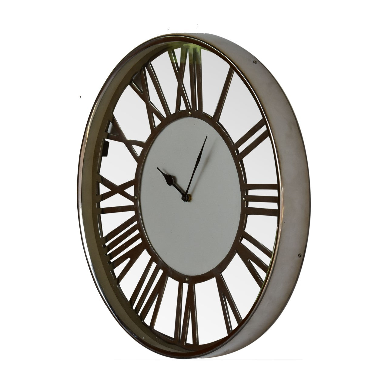 White and Chrome Wall Clock - CasaFenix