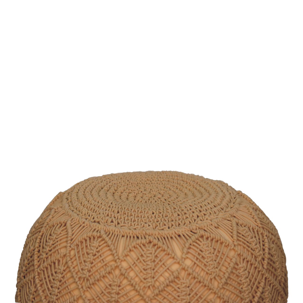 Ansley Beige Pouffe - CasaFenix