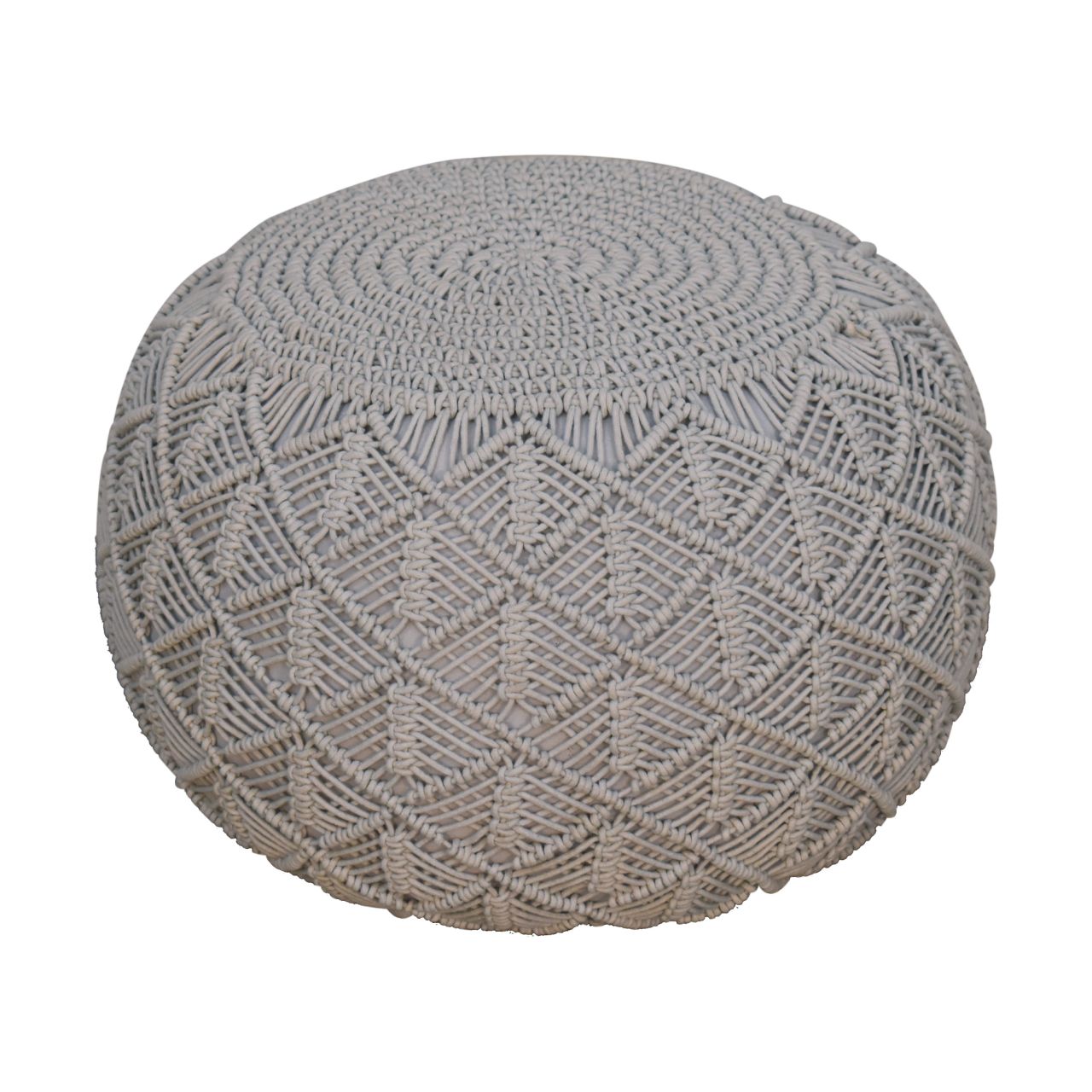 Ansley Grey Pouffe - CasaFenix