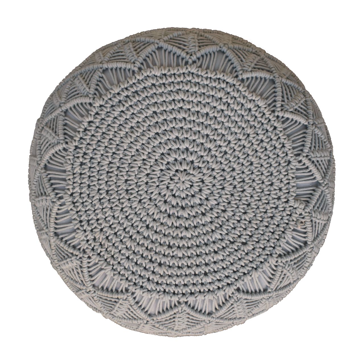 Ansley Grey Pouffe - CasaFenix