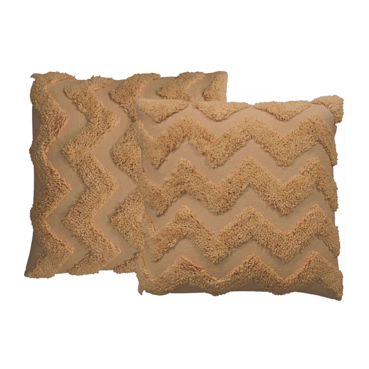 Mustard Zig-zag Cushion Set of 2 - CasaFenix