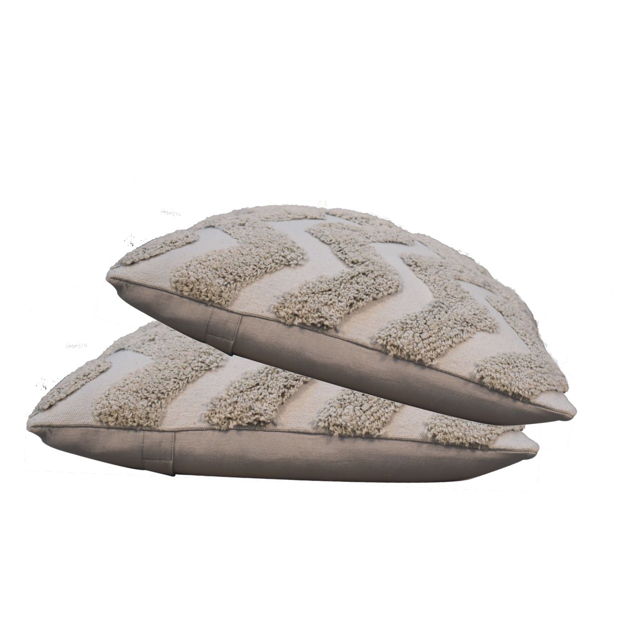 Grey Zig-zag Cushion Set of 2 - CasaFenix