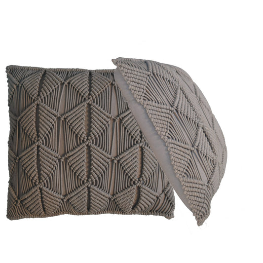 Esmi Cushion Set of 2 - Grey - CasaFenix