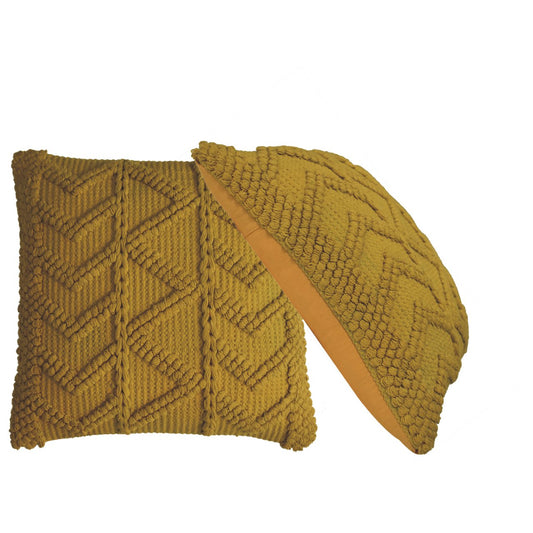 Alda Cushion Set of 2 - Mustard - CasaFenix