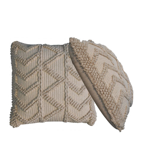 Alda Cushion Set of 2 - Cream - CasaFenix