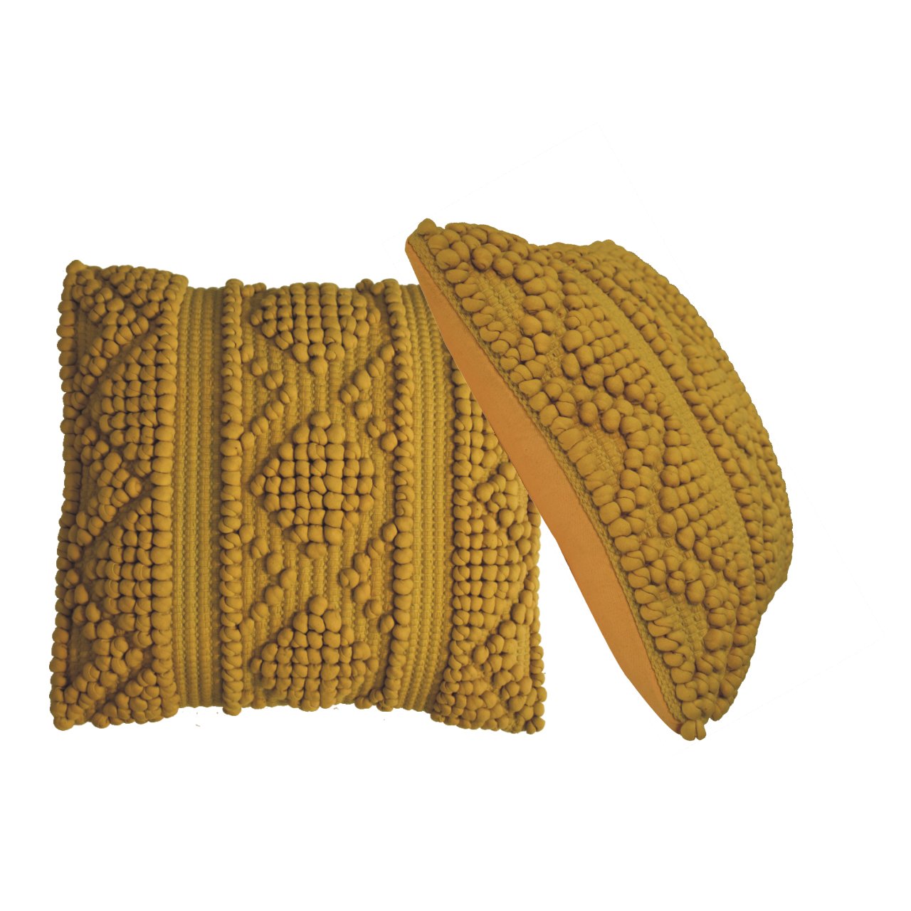 Nola Cushion Set of 2 - Mustard - CasaFenix