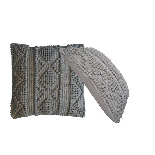 Nola Cushion Set of 2 - Grey - CasaFenix