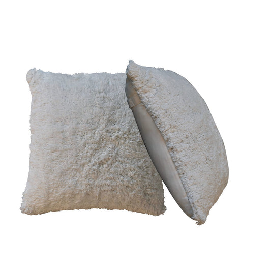 Fluffy Cushion Set of 2 - Cream - CasaFenix