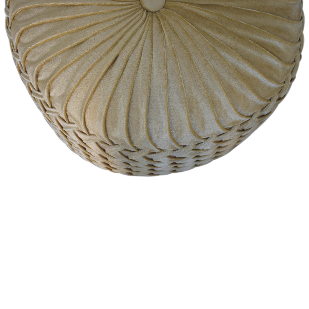 Smocking Pouffe Ochre - CasaFenix