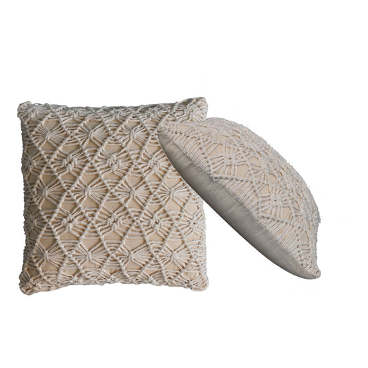 Natural White Maura Cushion - Set of 2 - CasaFenix