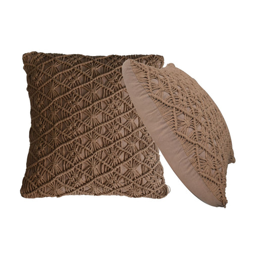 Coffee Maura Cushion - Set of 2 - CasaFenix