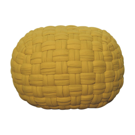 Mustard Tube Pouffe - CasaFenix