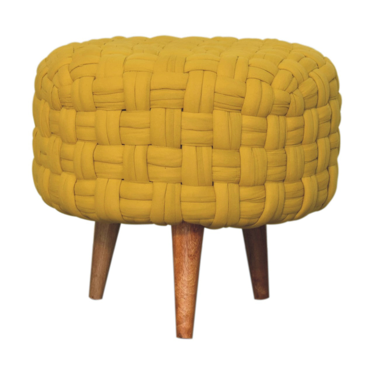 Mustard Tube Footstool - CasaFenix