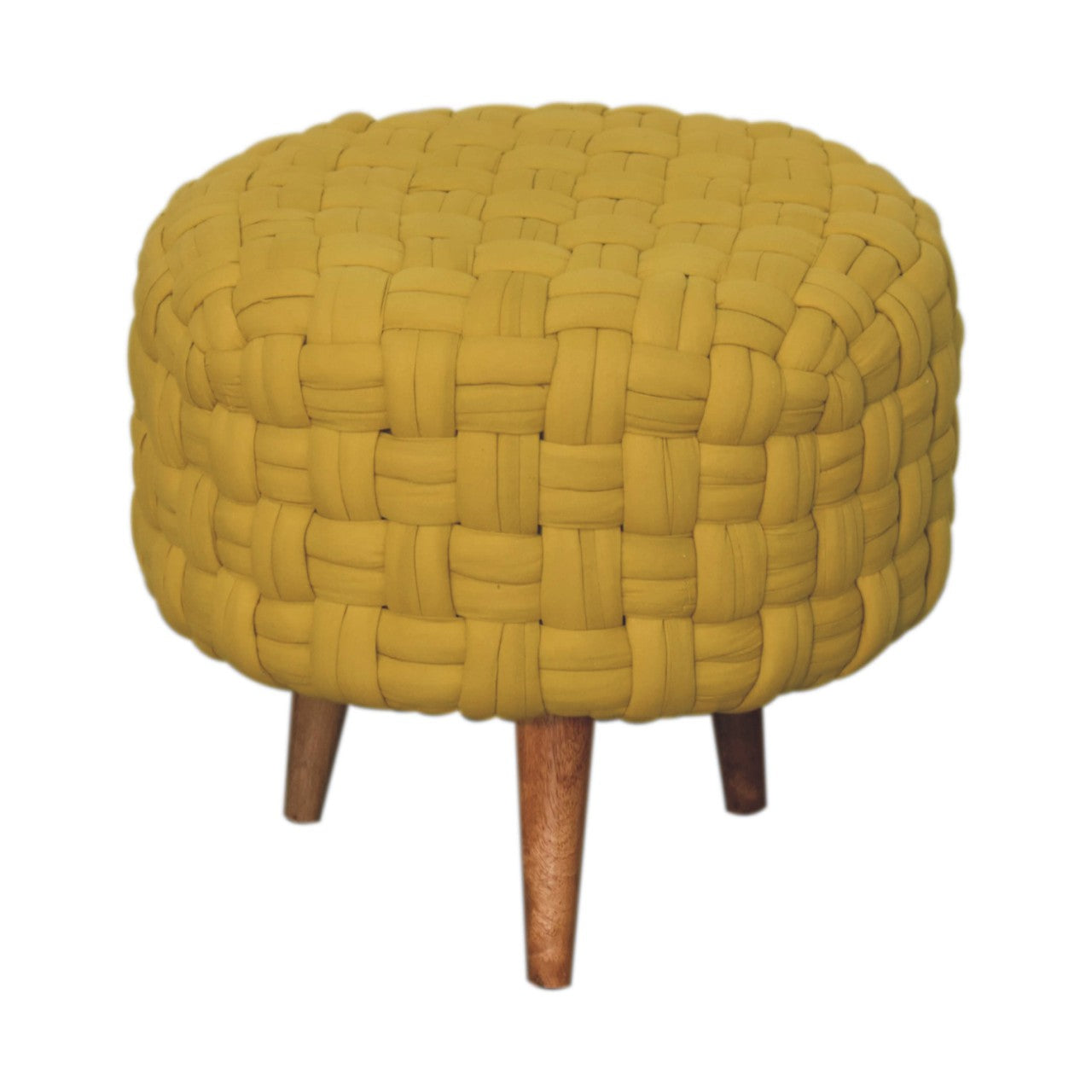 Mustard Tube Footstool - CasaFenix