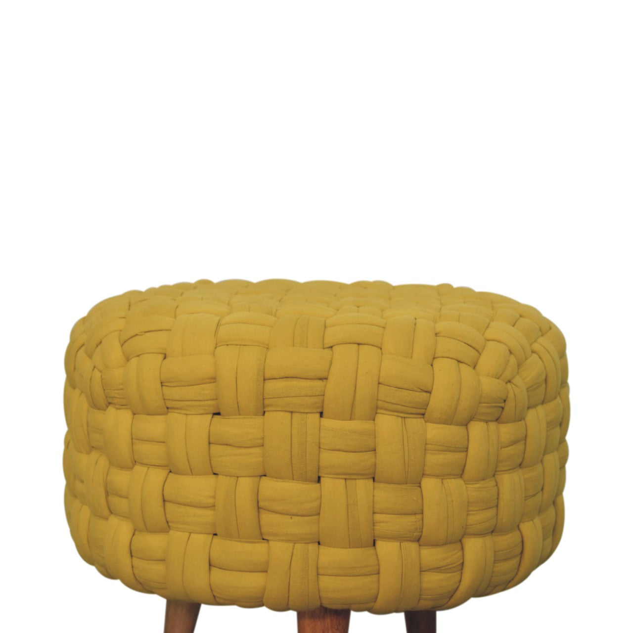 Mustard Tube Footstool - CasaFenix