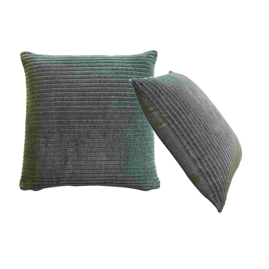 Ribbed Green Cushion Set of 2 - CasaFenix