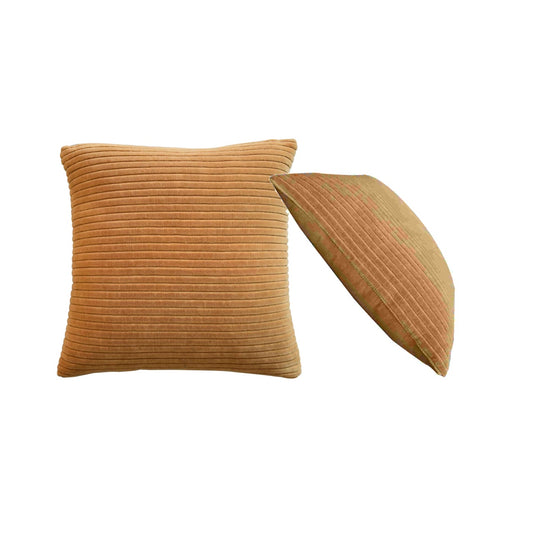 Ribbed Mustard Cushion Set of 2 - CasaFenix