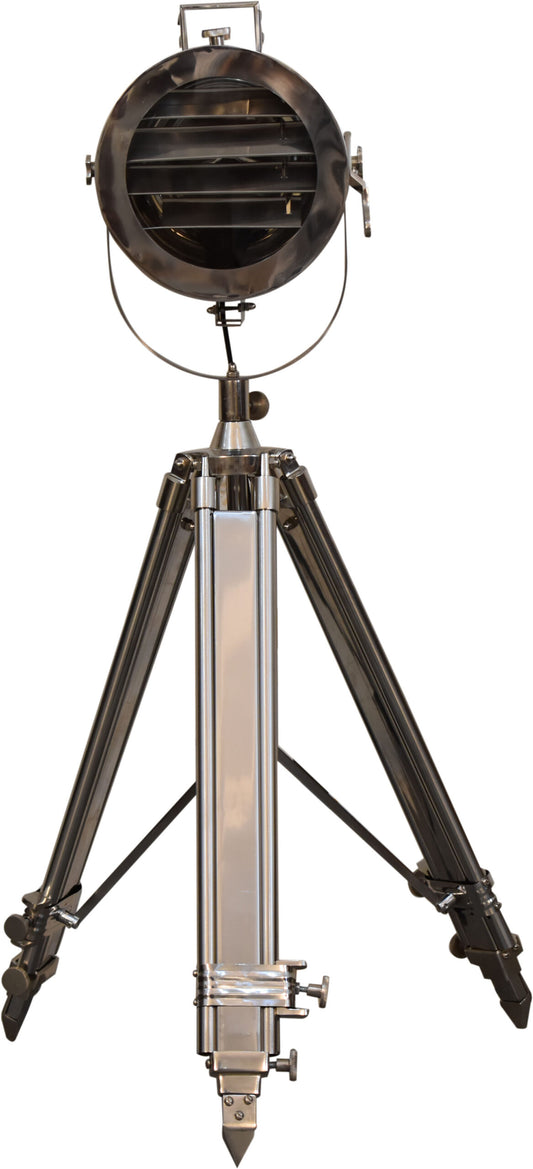 Complete Chrome Tripod Fold Spotlight Floor Lamp - CasaFenix