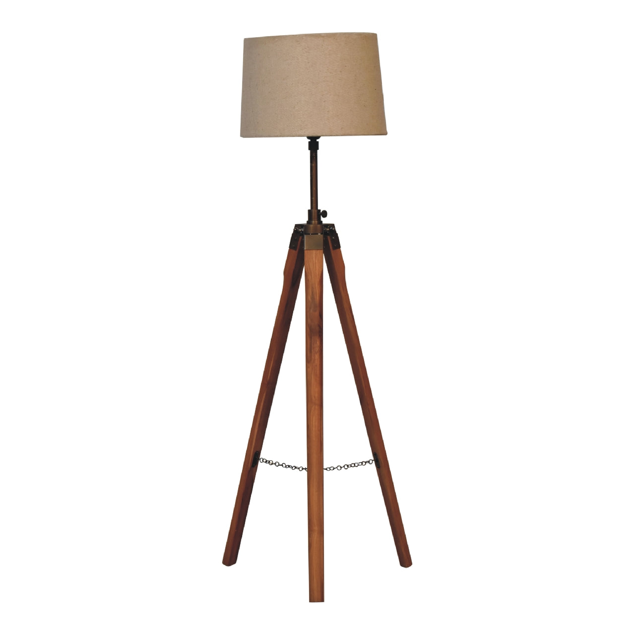 Fixed Brass Tripod Floor Lamp - CasaFenix