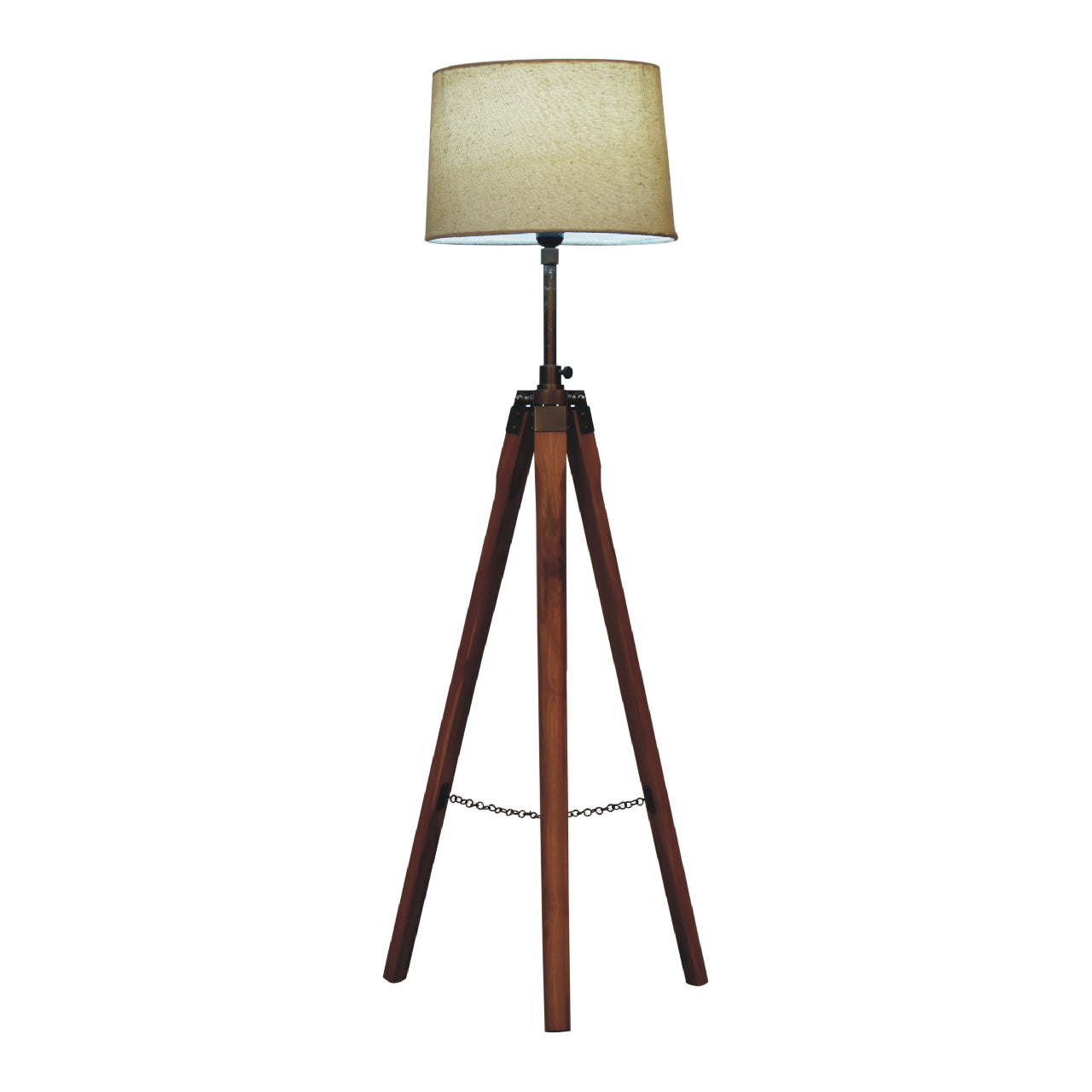 Fixed Brass Tripod Floor Lamp - CasaFenix