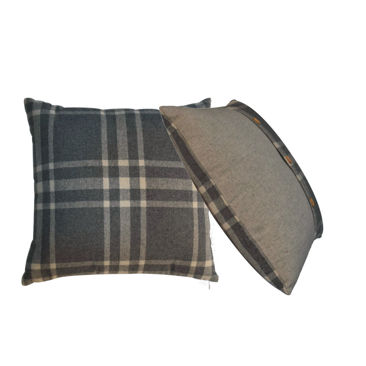 Quinn Cushion Set of 2 - Canus & Grey Tweed - CasaFenix