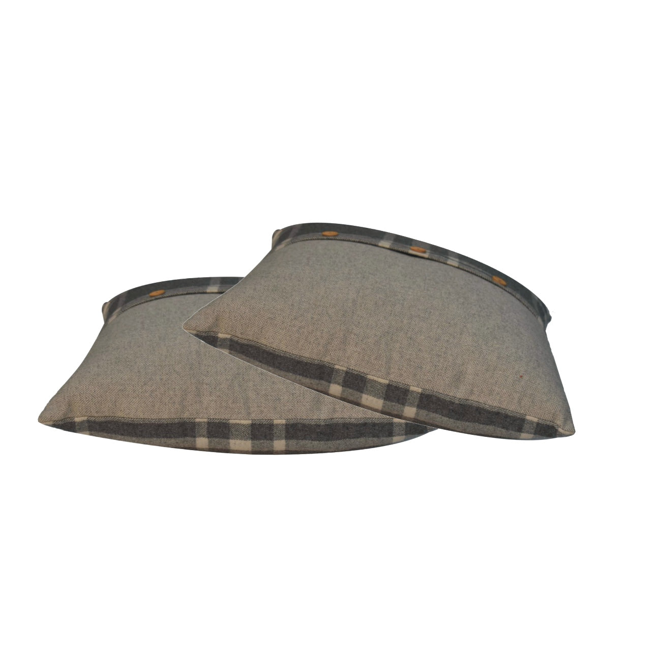 Quinn Cushion Set of 2 - Canus & Grey Tweed - CasaFenix