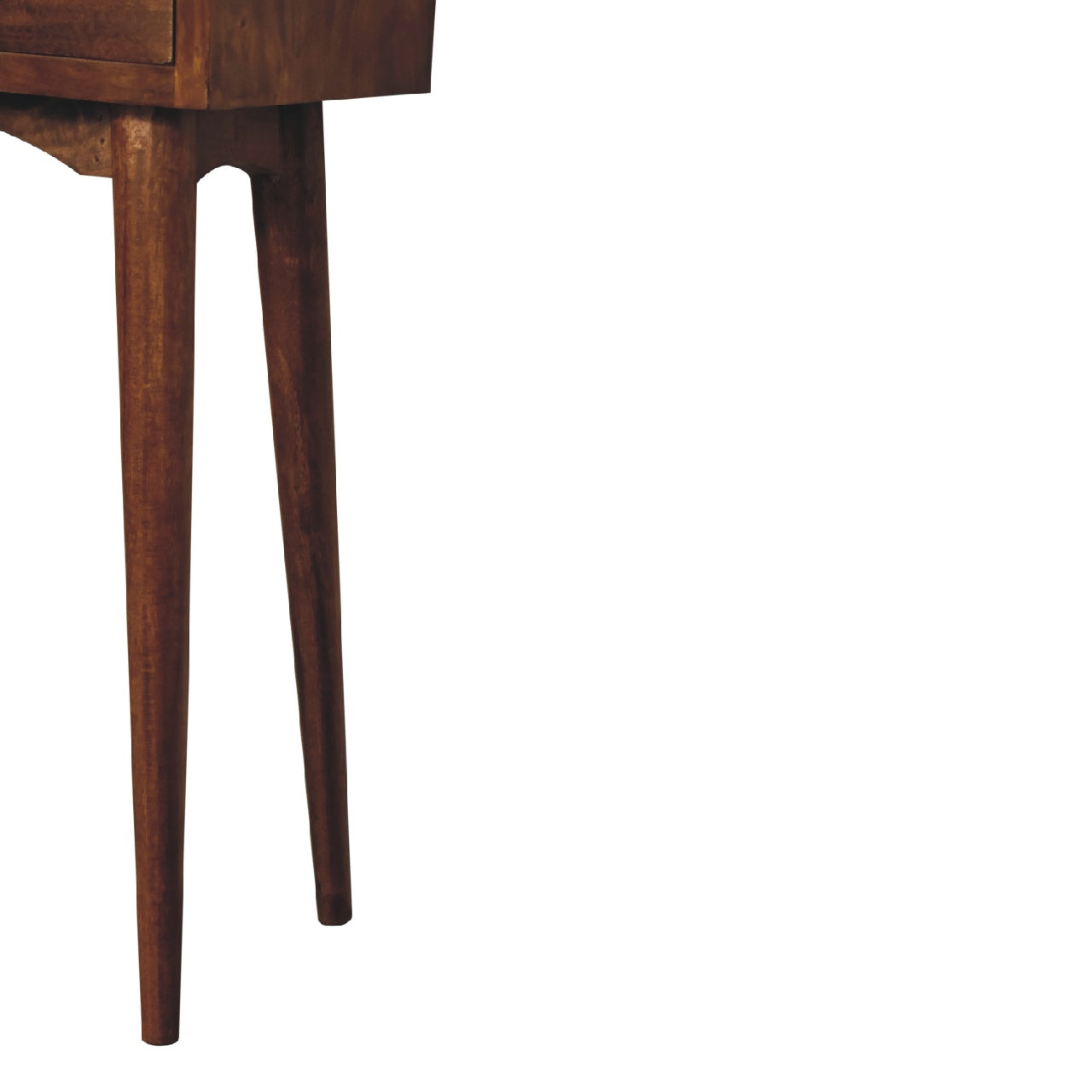 Mini Chestnut Hallway 2 Drawer Small Console Table - CasaFenix