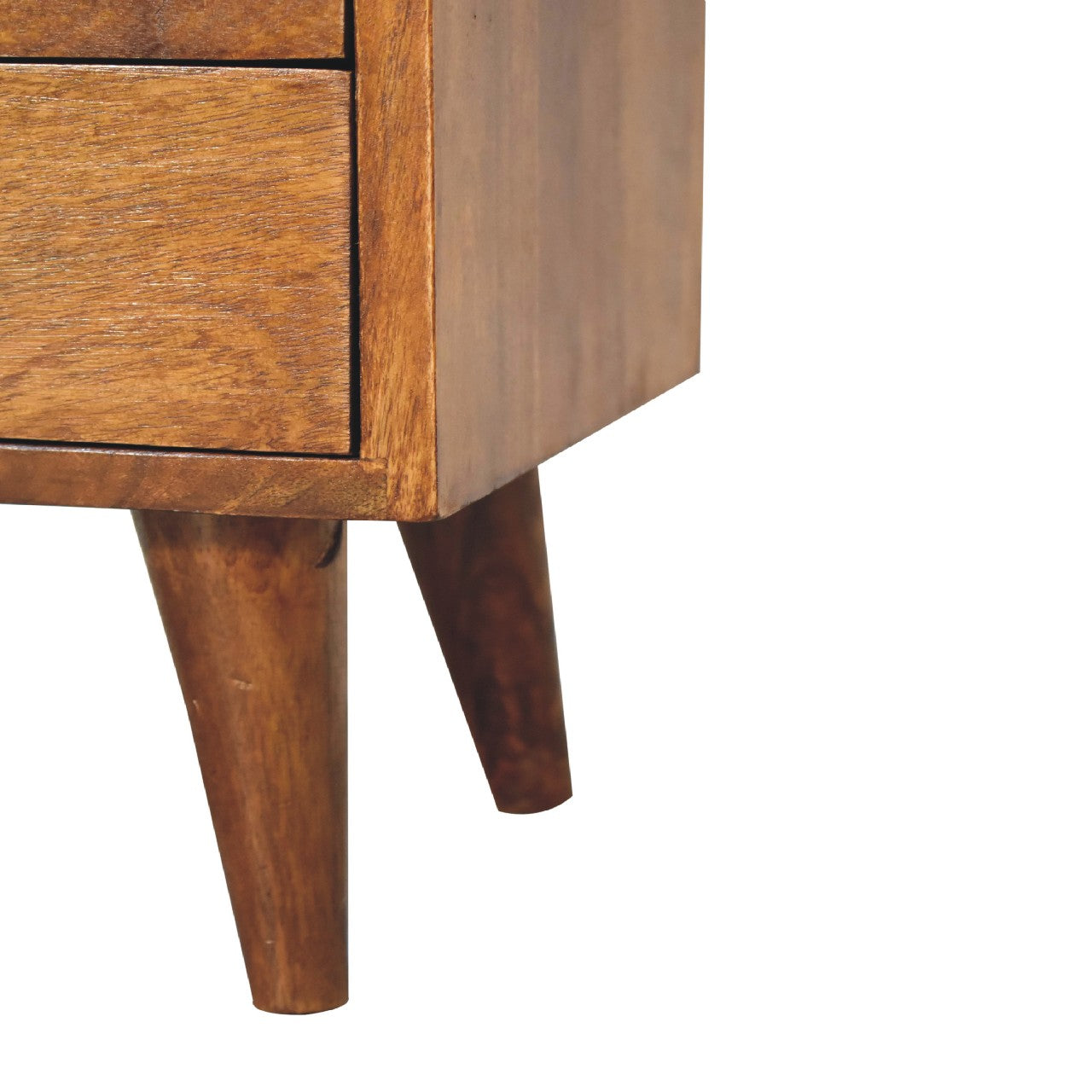 Mini Classic Chestnut 2 Drawer Bedside Chest Nordic Design - CasaFenix