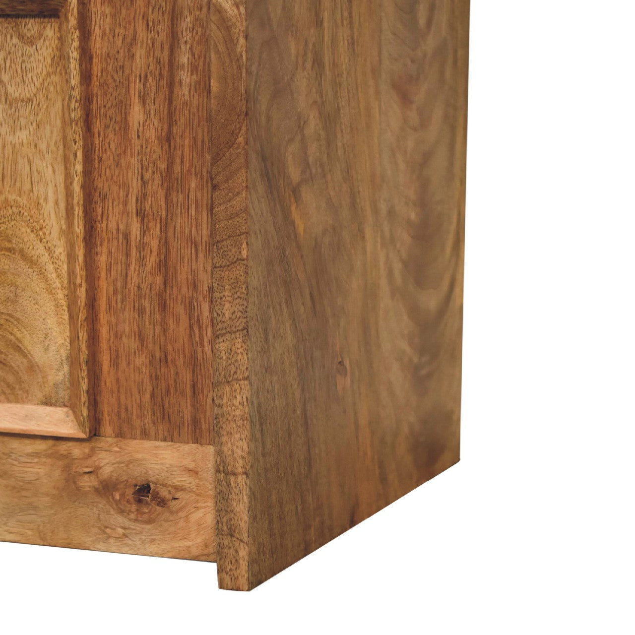 Mini Monks Storage Bench Oak-ish Finished Solid Mango Wood - CasaFenix