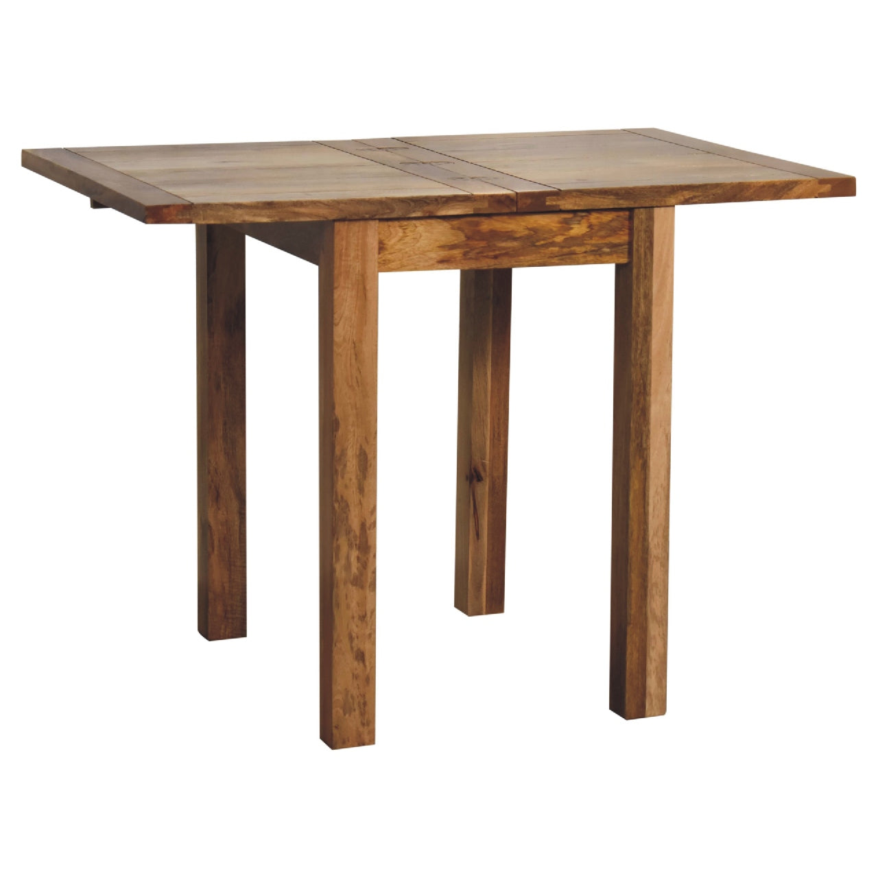 Mini Oak-ish Butterfly Extending Small Dining Table - CasaFenix