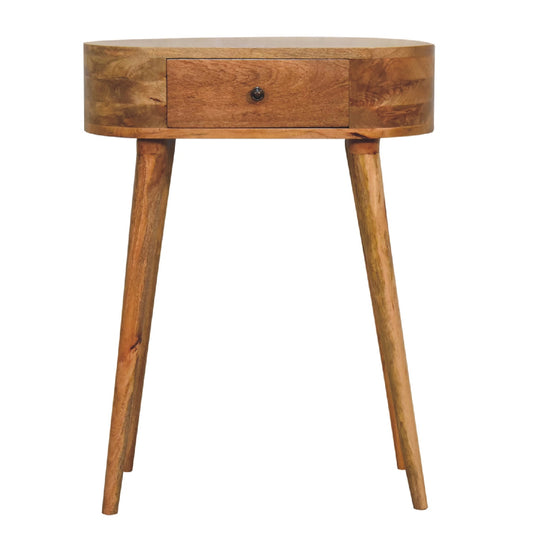 Mini Oak-ish Albion Bedside Table 1 Drawer Chest - CasaFenix