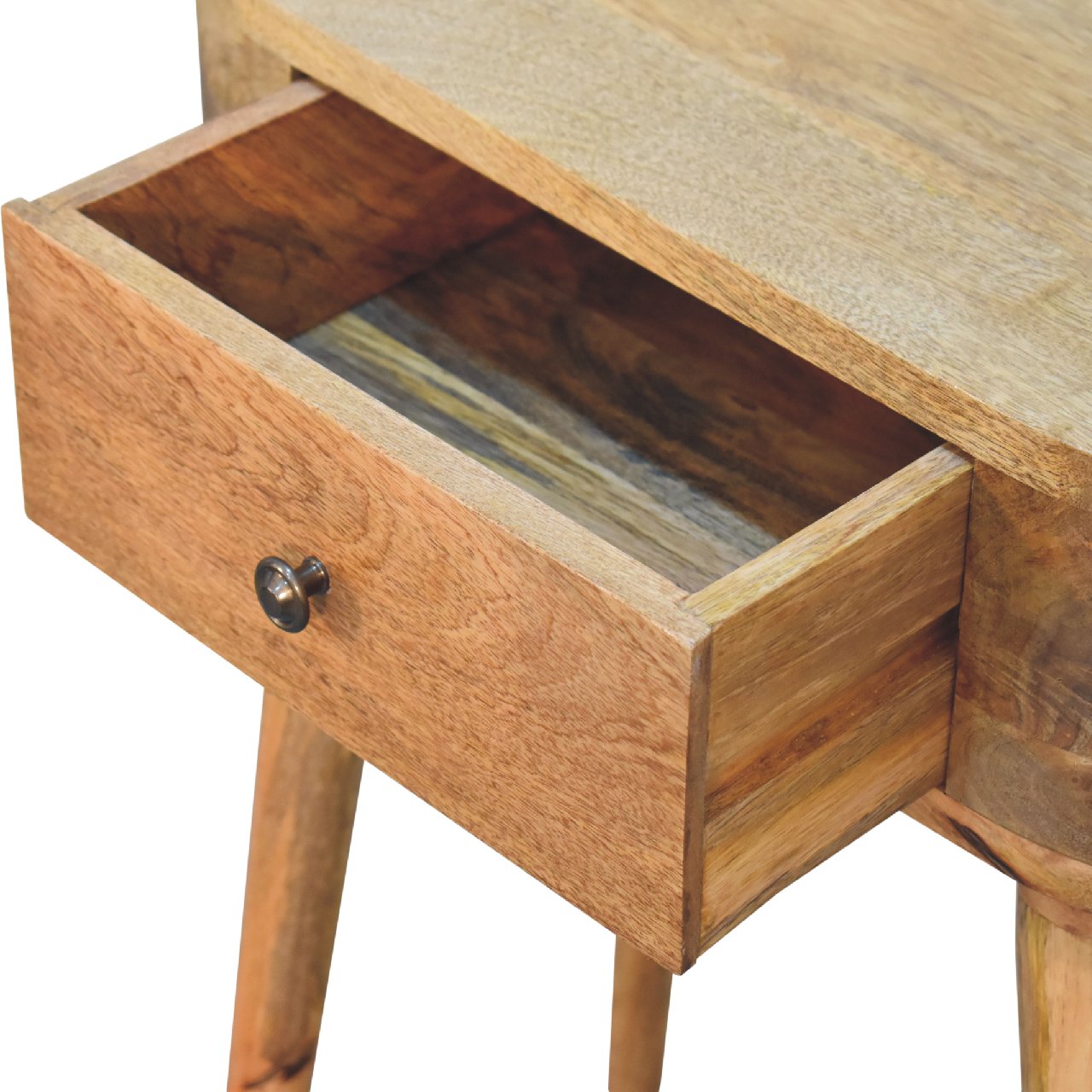 Mini Oak-ish Albion Bedside Table 1 Drawer Chest - CasaFenix