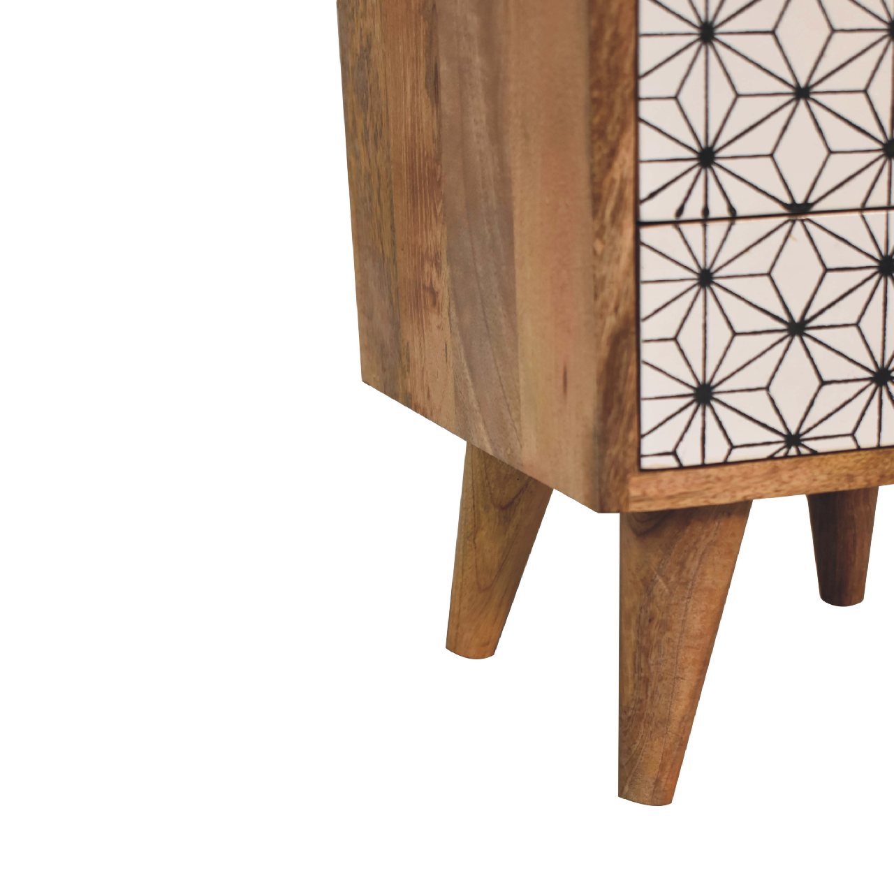 Mini Prima Bedside Table with Open Slot 2 Drawer Chest - CasaFenix