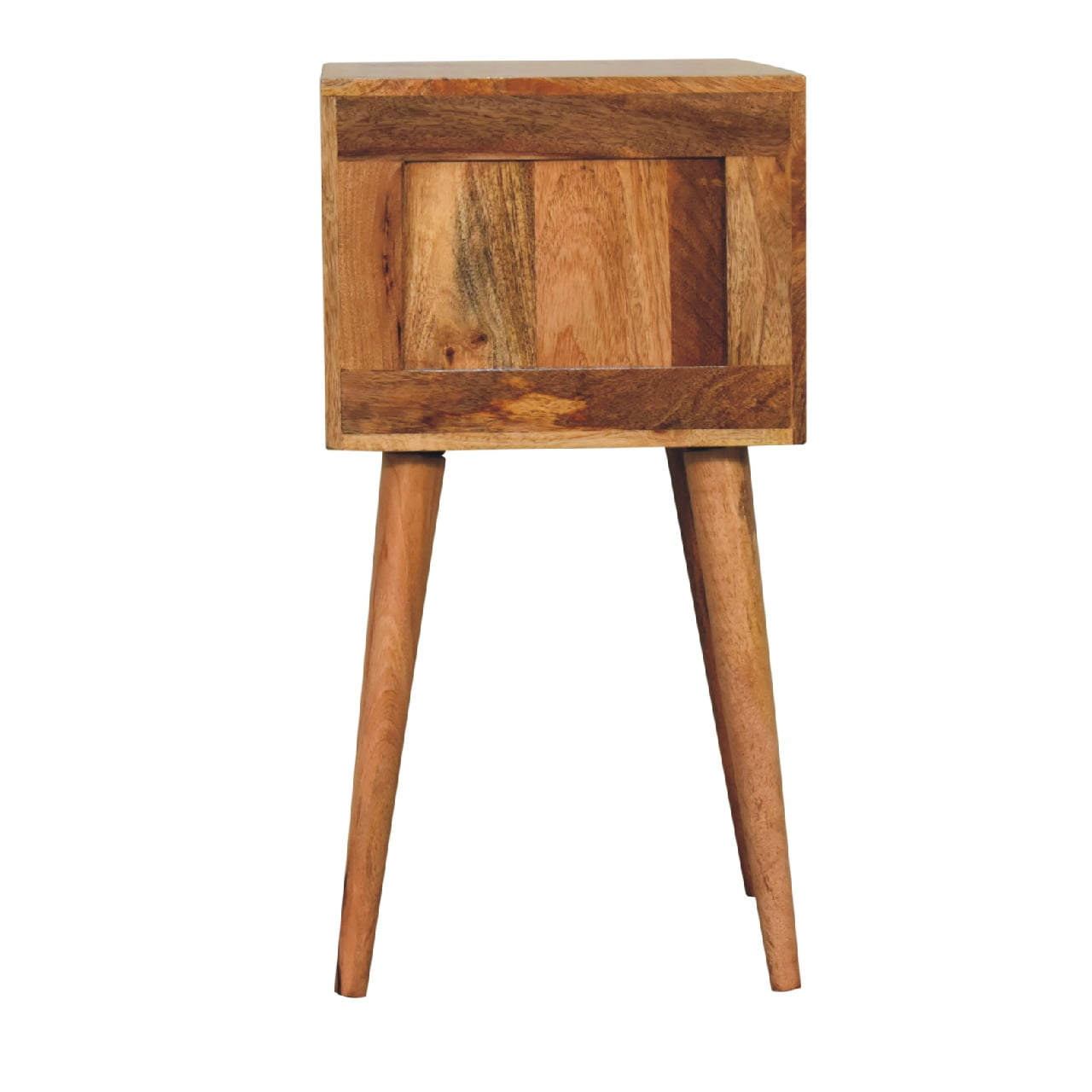 Mini 2 Drawer Oak-ish Bedside Table 2 Drawer Chest - CasaFenix