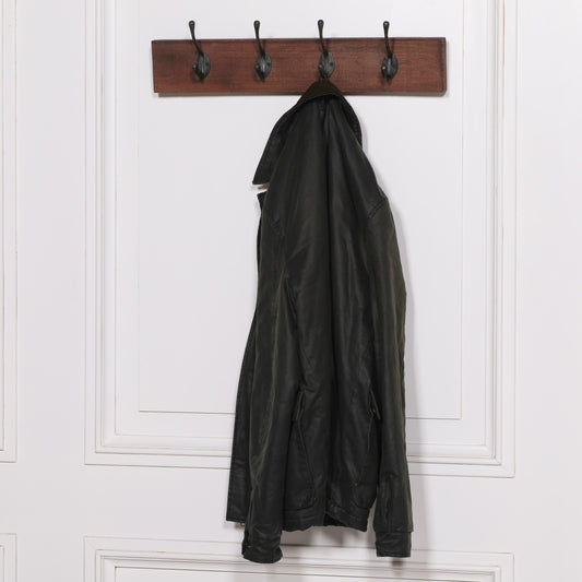 4 Hook 60cm Wooden Coat Hanger