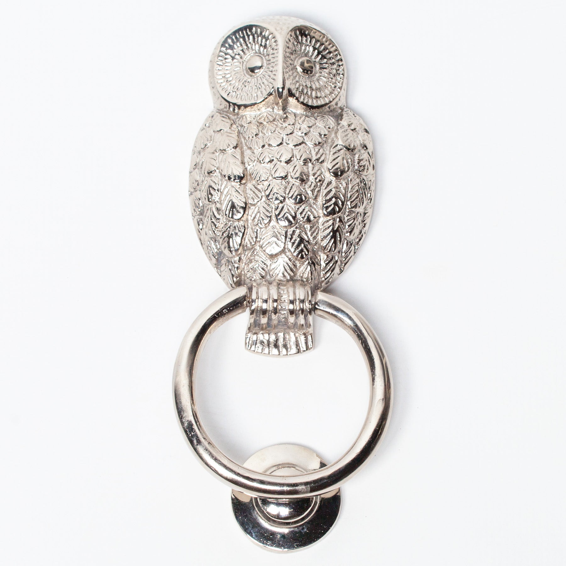 Chrome Owl Door Knocker